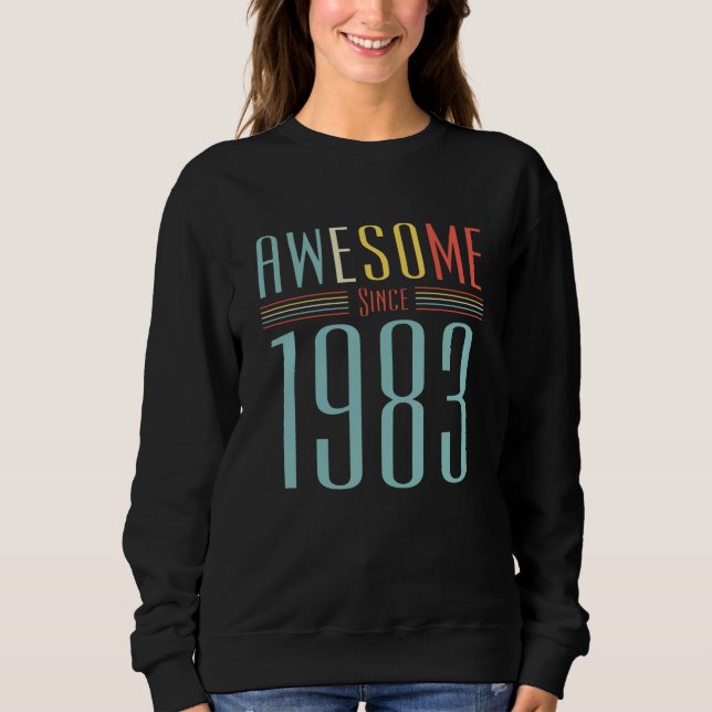Sweatshirt Anniversaire Vintage 1983 (Devant)