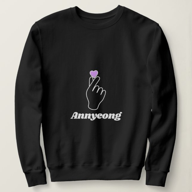 Sweatshirt annyeong cute shirt (Design devant)