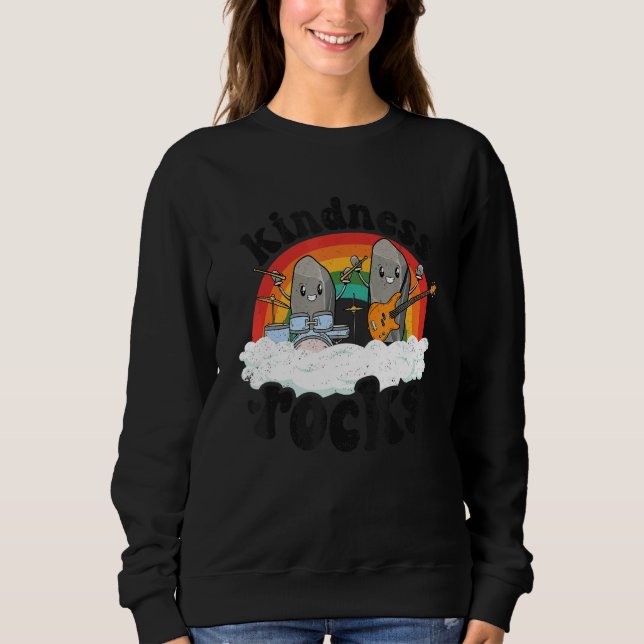 Sweatshirt Anti-Bullying Rainbow Hippie Music Teacher Kindnes (Devant)