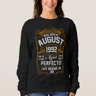 Sweatshirt Août 1992 30e anniversaire 30 ans Hommes 1