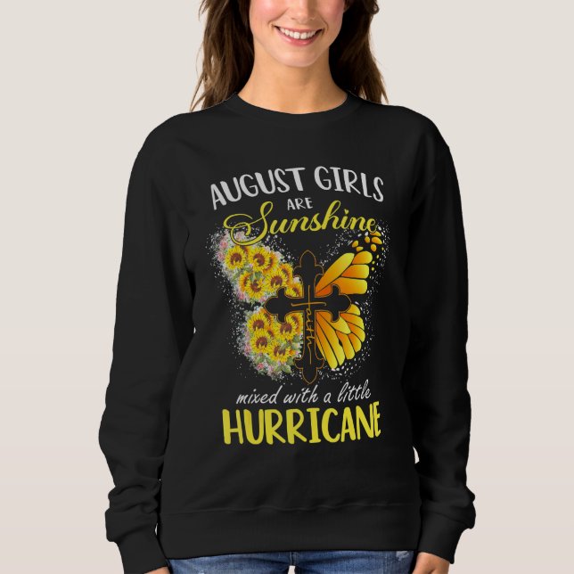 Sweatshirt Août Les Filles Sont Soleil Mélange Petit Ouragan  (Devant)