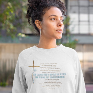 Sweatshirt APPELEZ-LA BÉNÉFICIÉE Maman Proverbes Épouses 31 É