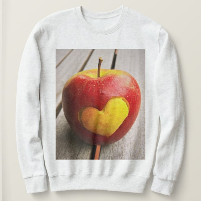 Sweatshirt "Apple Love" Jolie photo. Acheter maintenant (Design devant)