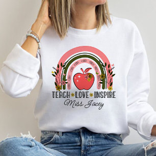 Sweatshirt Appréciation de l'enseignant de l'arc-en-ciel