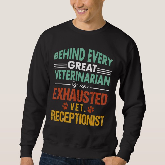 Sweatshirt Appréciation des réceptionnistes vétérinaires (Devant)