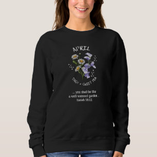 Sweatshirt APRIL Fleur Mois de naissance Christian