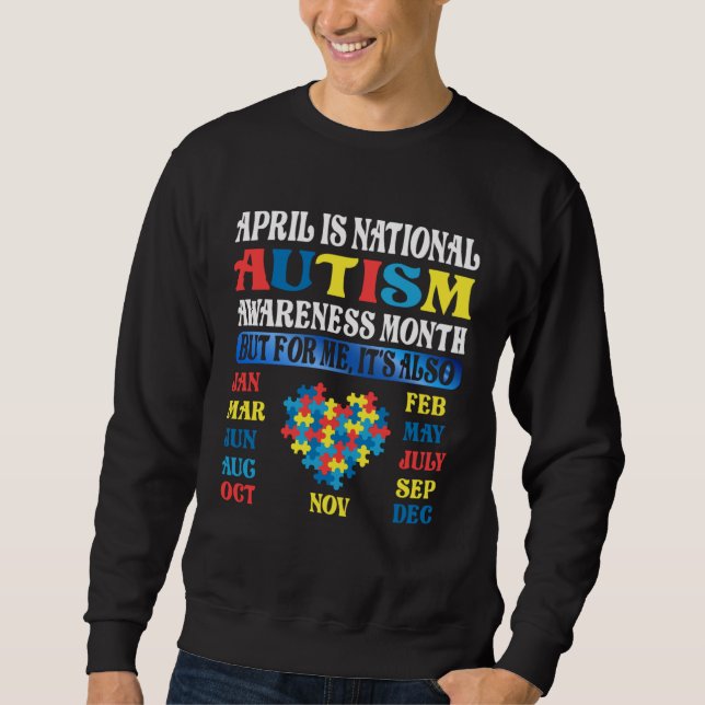 Sweatshirt April is National Autism Awareness Month Kids Boy  (Devant)
