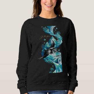 Sweatshirt “Aqua Elegance – Manta Ray Flow Sweatshirt”