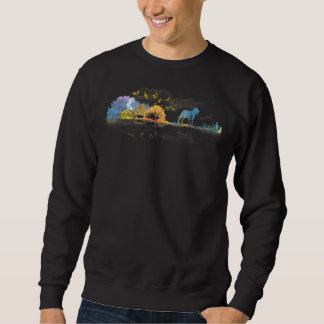 Sweatshirt Aquarelle de chien de Guitare Lover Rottweiler