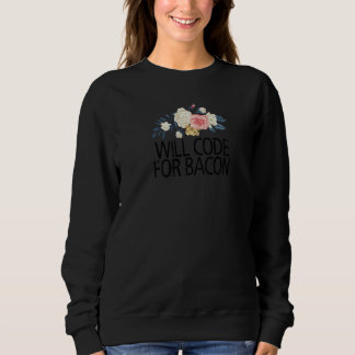Sweatshirt Aquarelle Florale Fleurs Code Pour Bacon