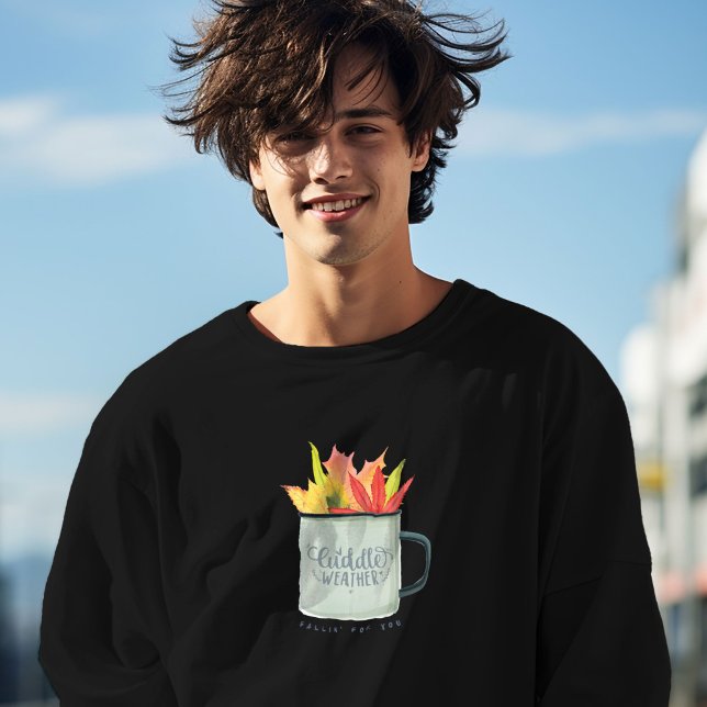 Sweatshirt Aquarelle Météo Coulée Feuilles Automne (Cuddle Weather Watercolor Fall Leaves Autumn Sweatshirt)