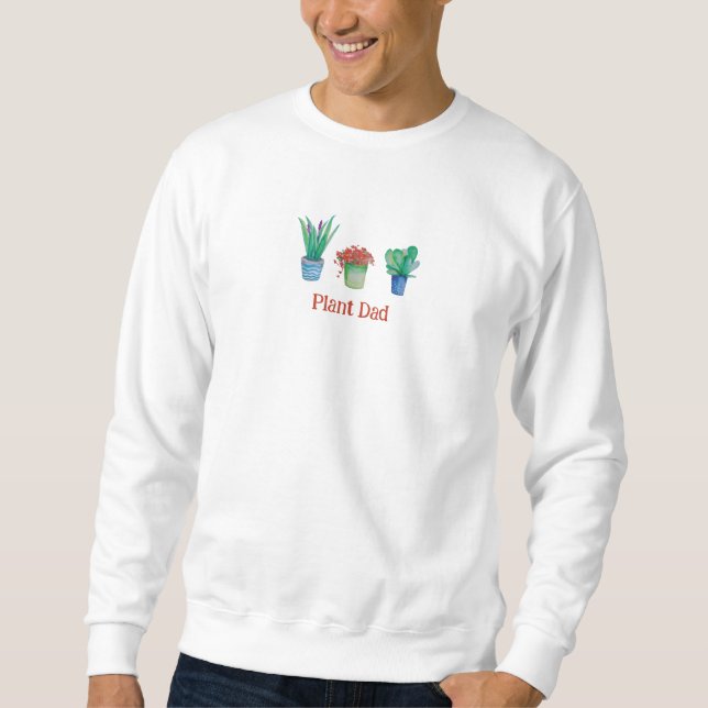 Sweatshirt Aquarelle Plantes et conception de succulents (Devant)