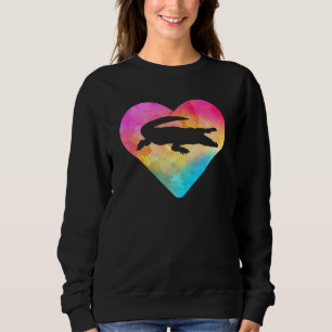 Sweatshirt Aquarelle pour femme ou fille Alligator Tie Dye