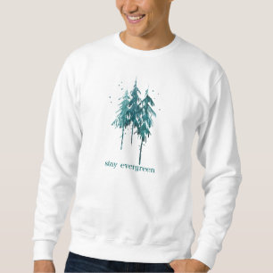 Sweatshirt Aquarelle simple Pins Restez À feuillage persistan