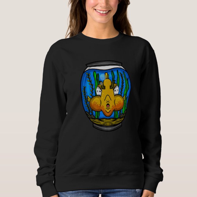 Sweatshirt Aquarist Fish Keeping Fish Blows Cheeks Aquarium   (Devant)