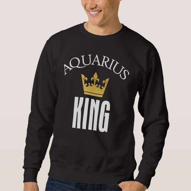 Sweatshirt Aquarius King Constellation Zodiac Sign (Devant)