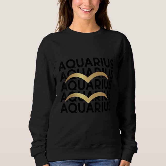 Sweatshirt Aquarius Zodiac Sign Horoscope Symbol Astrological (Devant)