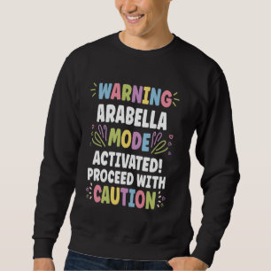 Sweatshirt ARABELLA Nom personnalisé Funny Cute Custom ARABE