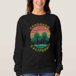 Sweatshirt Arbre à palmiers souvenir de vacances rétro Corona