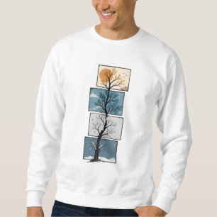 Sweatshirt Arbre artistique esthétique des quatre saisons