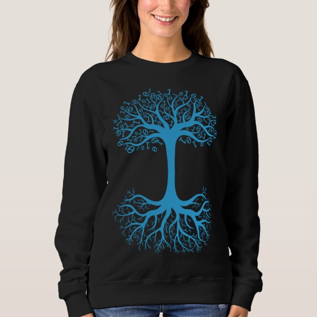 Sweatshirt Arbre de code binaire  Informatique Développement  (Devant)
