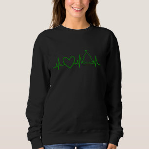 Sweatshirt Arbre de Noël Heartbeat Nurse Xmas Ugly P