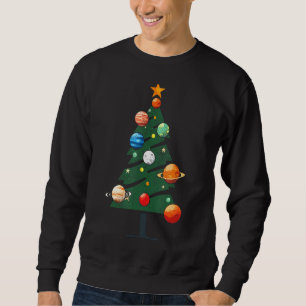 Sweatshirt Arbre de Noël Planètes Système Solaire Espace Astr