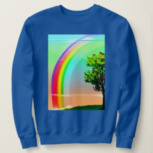 Sweatshirt Arbre vert sous arc-en-ciel