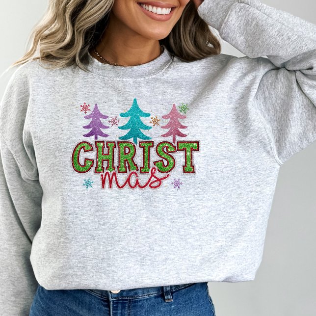 Sweatshirt Arbres de Noël chrétiens (Créateur téléchargé)