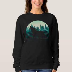 Sweatshirt Arbres forestiers rétro Nature Animaux sauvages