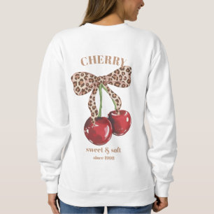 Sweatshirt Arc Retro Cerise Douce & Douce Depuis Slogan