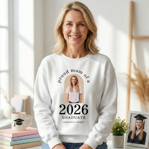 Sweatshirt Arch Photo Fier Maman de 2025 Diplômée