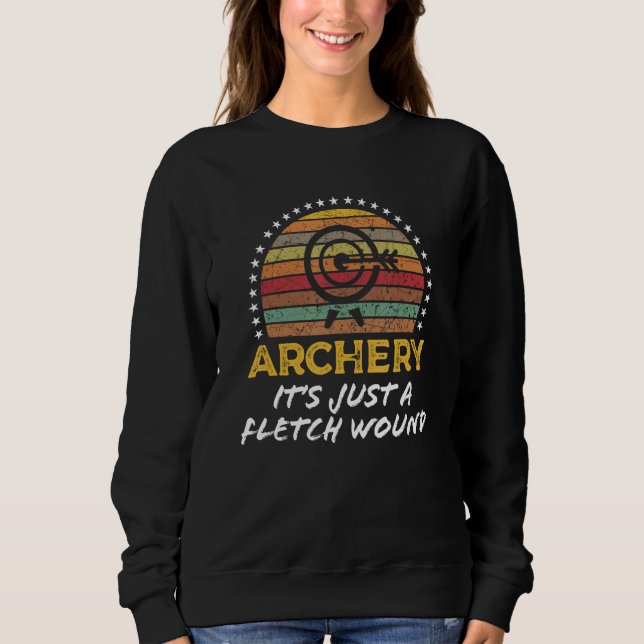 Sweatshirt Archery Fletch Wound Joke Retro Vintage Graphic (Devant)