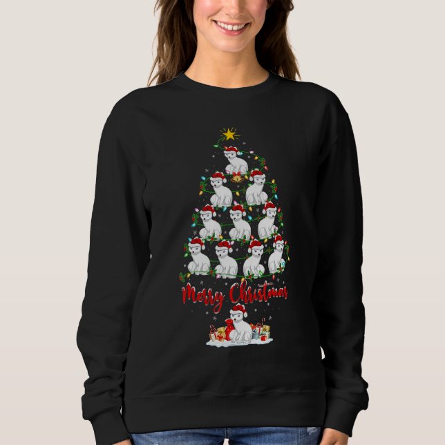 Sweatshirt Arctic Fox Christmas Tree Lights  Arctic Fox Xmas (Devant)
