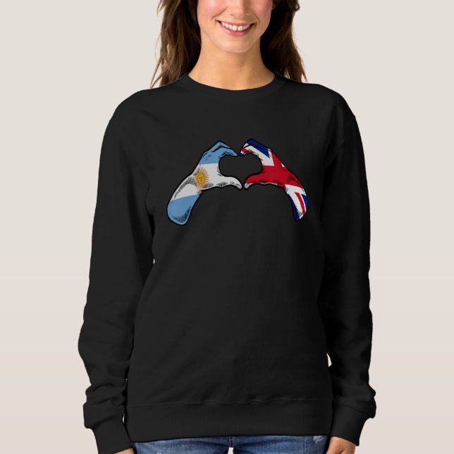 Sweatshirt Argentinian British Flag - Argentine United Kingdo (Devant)
