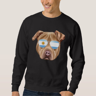 Sweatshirt Argentinian Flag Staffordshire Terrier Dog Argenti