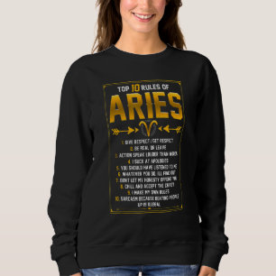 Sweatshirt Aries Horoscope Zodiac Faits Traits Règles Astrolo