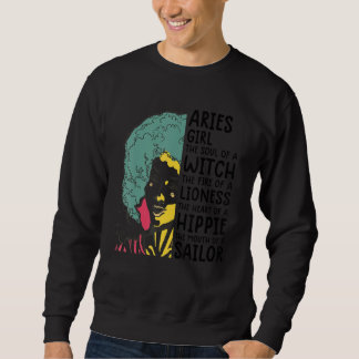 Sweatshirt Aries Queen  For Women Astrology Zodiac Aries Girl