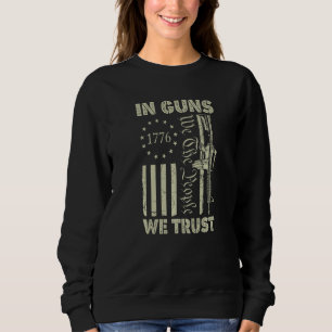 Sweatshirt Arme À Drapeau Américaine En Armes À Feu Nous Croy