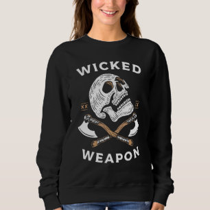 Sweatshirt Arme piquante Horreur Crâne Chevalier sombre Légen