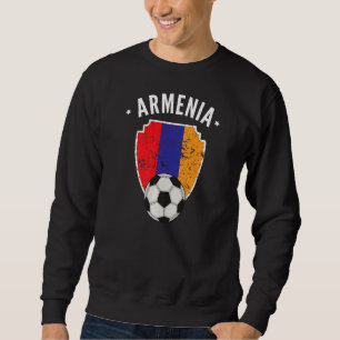 Sweatshirt Arménie Football Arménie Drapeau Football Fierté a