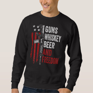 Sweatshirt Armes À Feu Bière Whisky Et Arme À Boire Liberté S