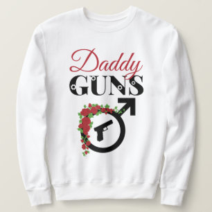 Sweatshirt Armes à feu ou Roses Baby shower de révélation de