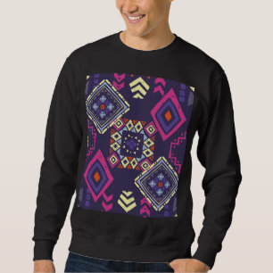 Sweatshirt Arrière - plan géométrique tribal, primitif.