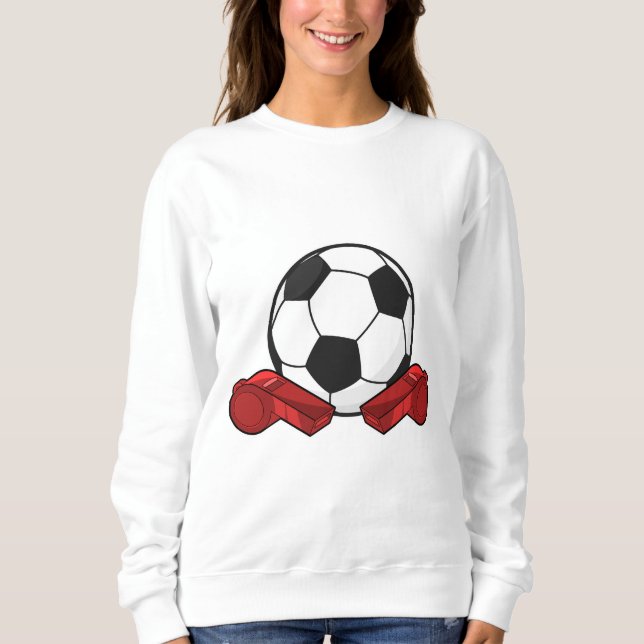 Sweatshirt Arrivée sifflet & balle de football (Devant)