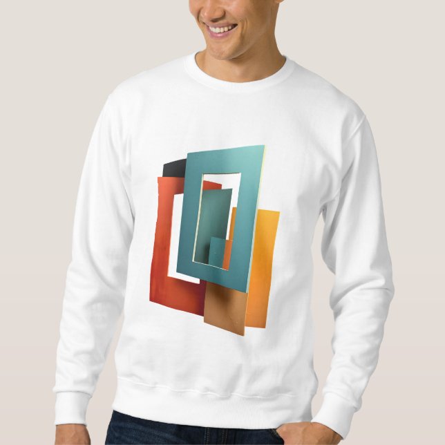 Sweatshirt Art Abstrait audacieux et moderne (Devant)