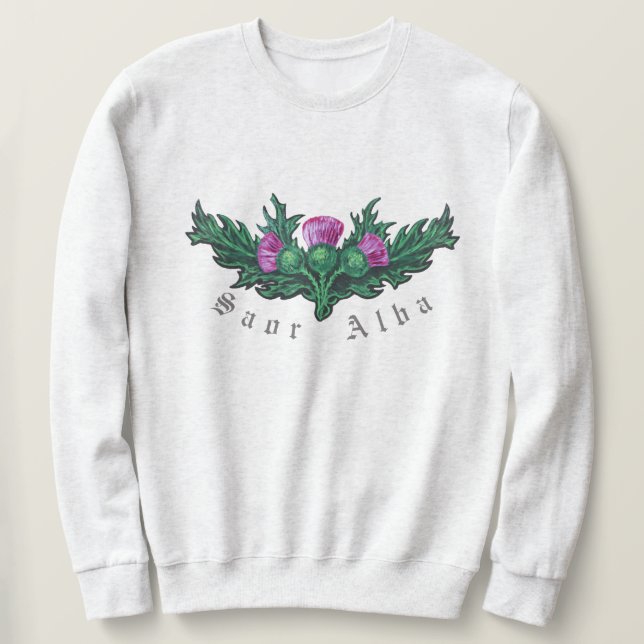 Sweatshirt Art alba de chardon de Saor de l'indépendance (Design devant)