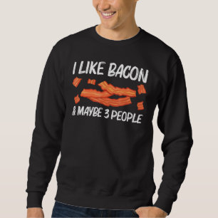 Sweatshirt Art de bacon cool pour hommes femmes porc lanières