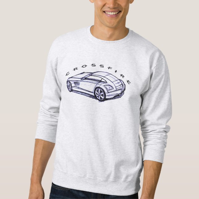 Sweatshirt Art de croquis de courant perturbateur (Devant)