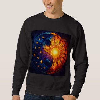Sweatshirt Art de verre teinté Yin Yang céleste